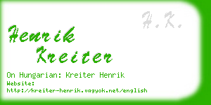 henrik kreiter business card